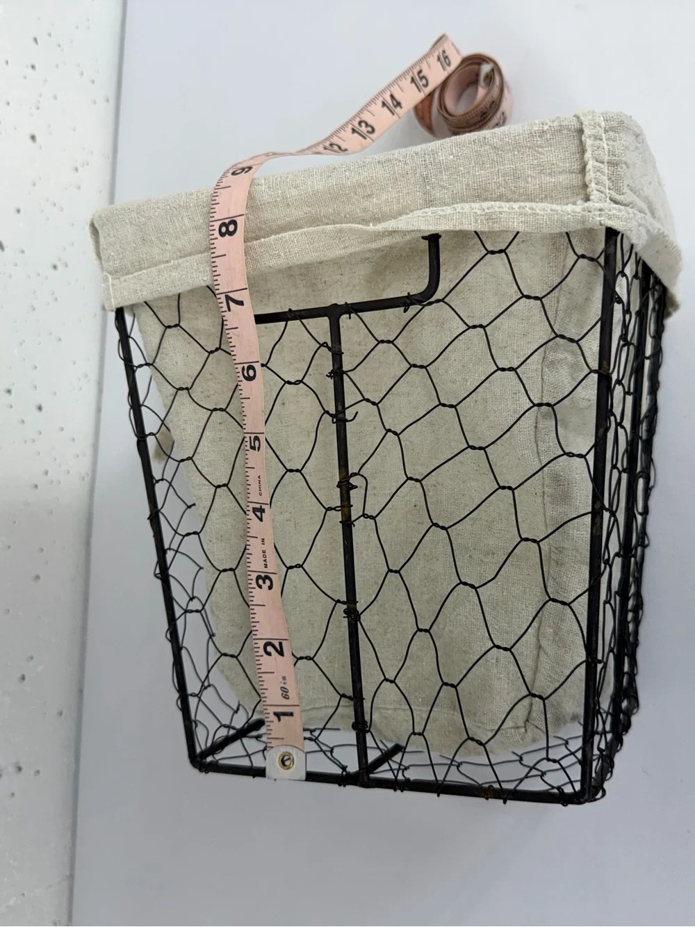 Unbranded Rustic Chicken Wire Waste Paper Trash Basket